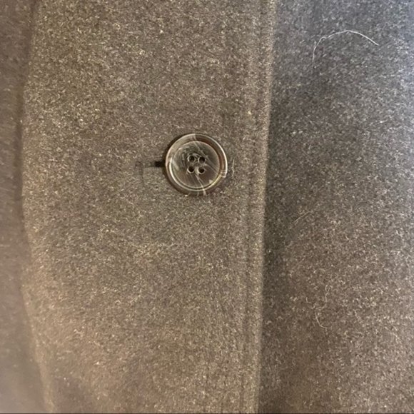 LONDON FOG Charcoal Grey Wool Peacoat - Picture 5 of 13